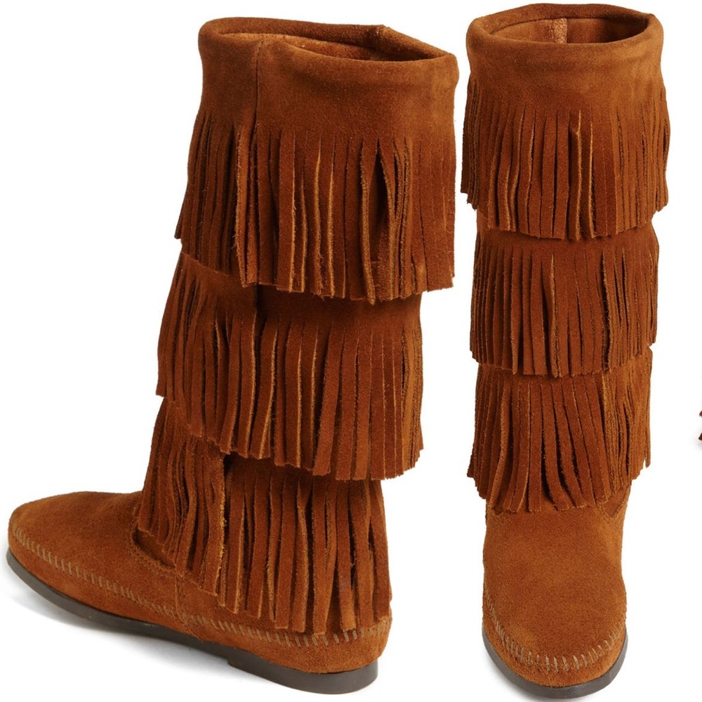 SO Lunch Box Rust Fringe Boots sz 9